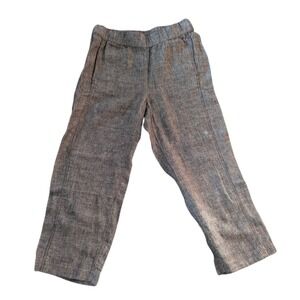 Pure Jill J. Jill Women Small Brown Linen Pull On Pants Straight Leg Casual